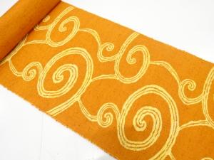 アンティーク　流水模様織り出し　名古屋帯地反物